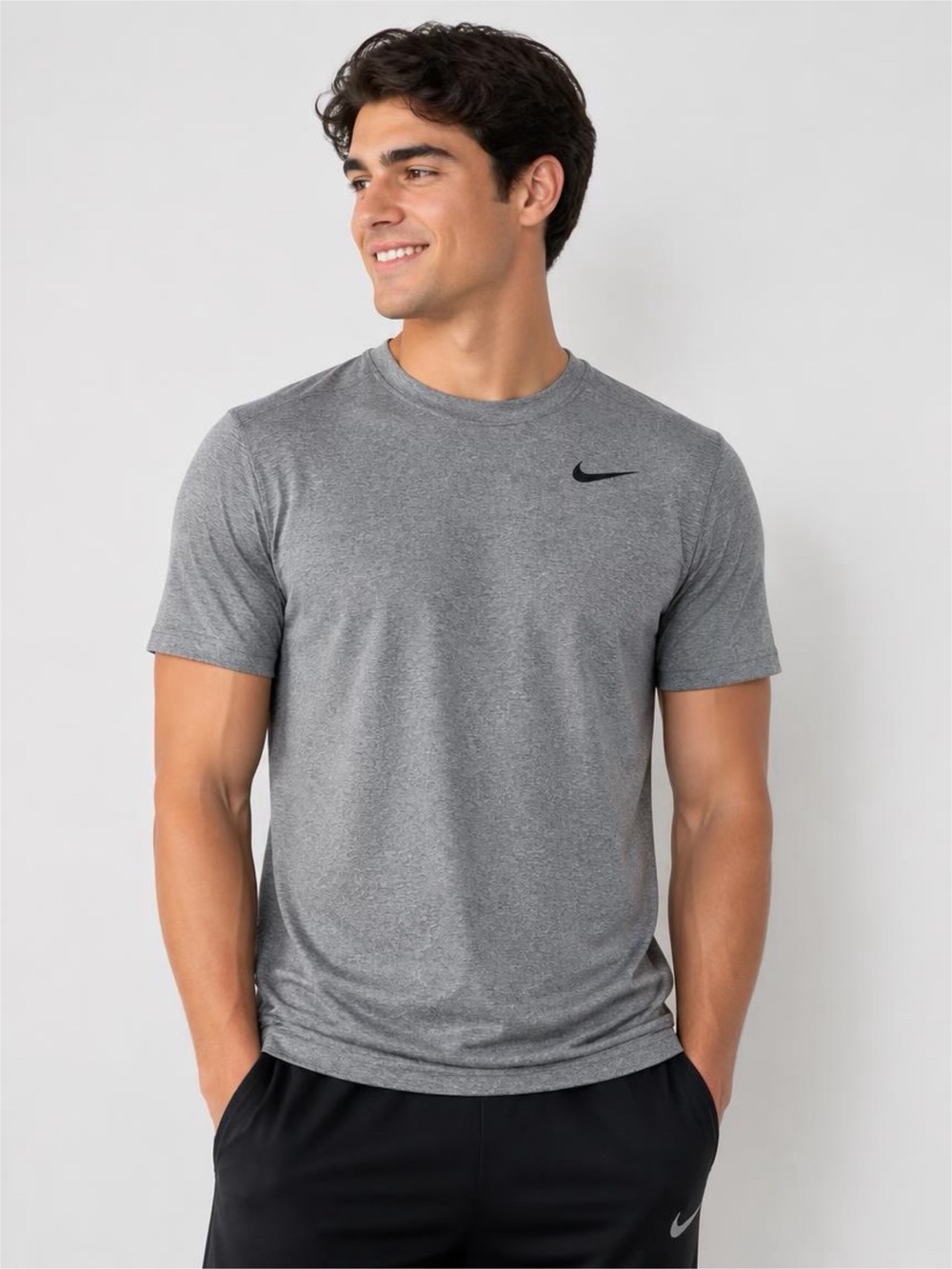 Nike Men's Heather Gray Short Sleeve Athletic Tee